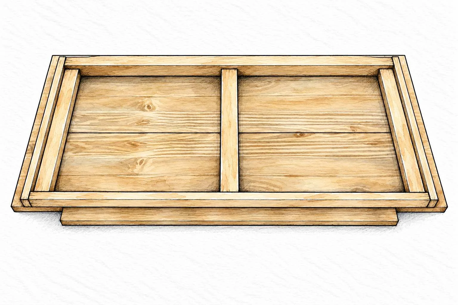 chunky leg coffee table — 8 illustration