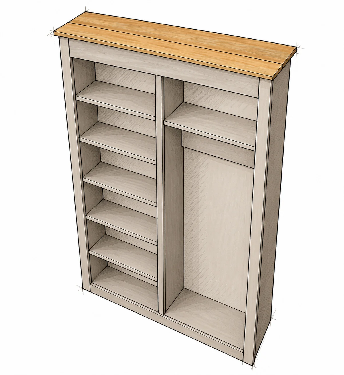 entryway barn door cabinet — 14 illustration
