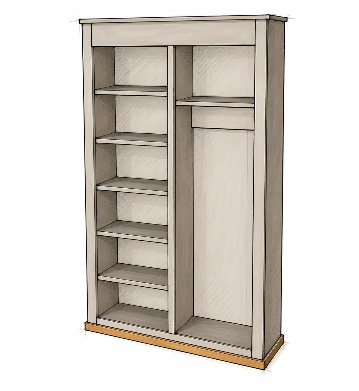 entryway barn door cabinet — 15 illustration