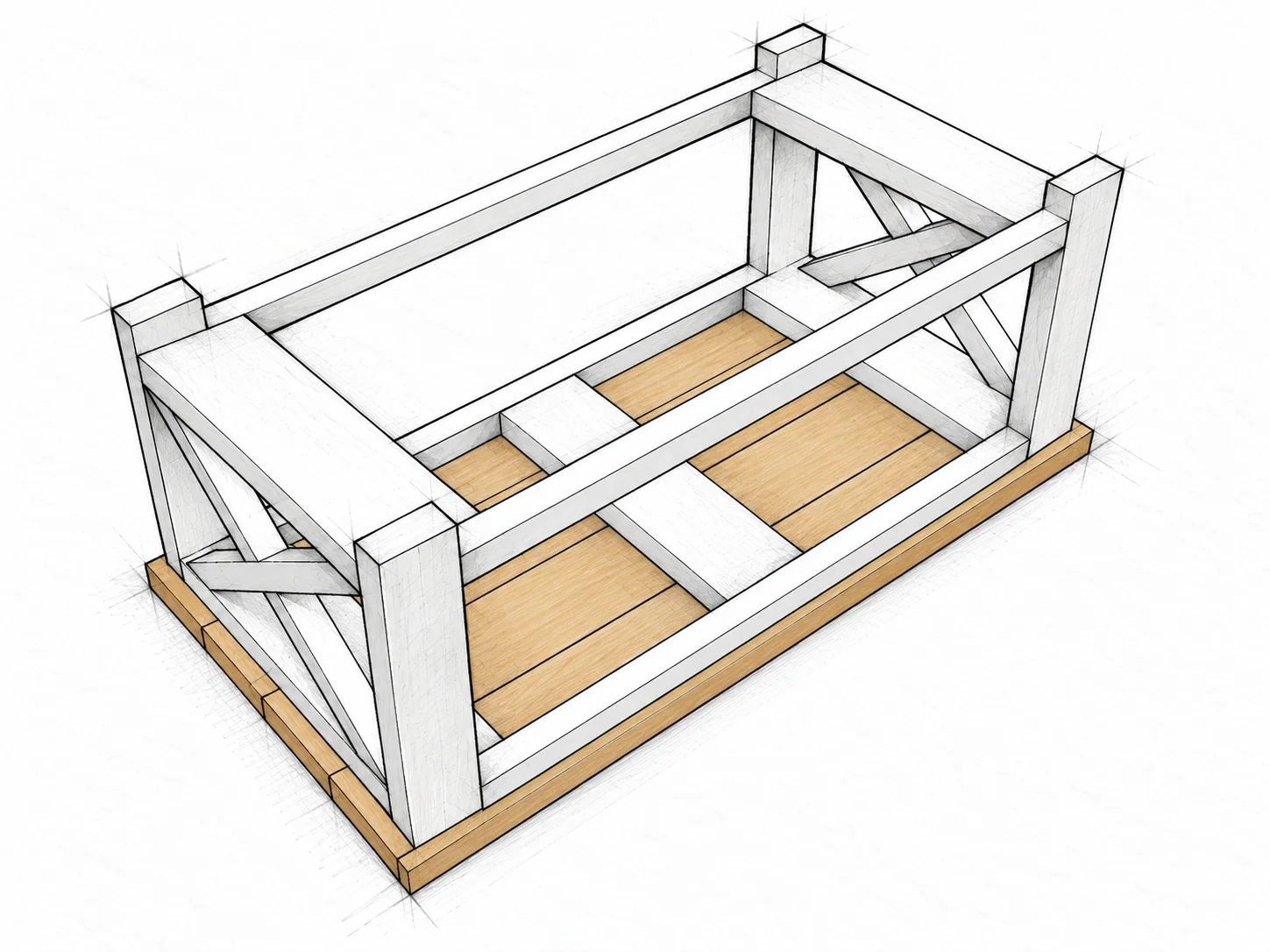 farmhouse coffee table — 10 illustration