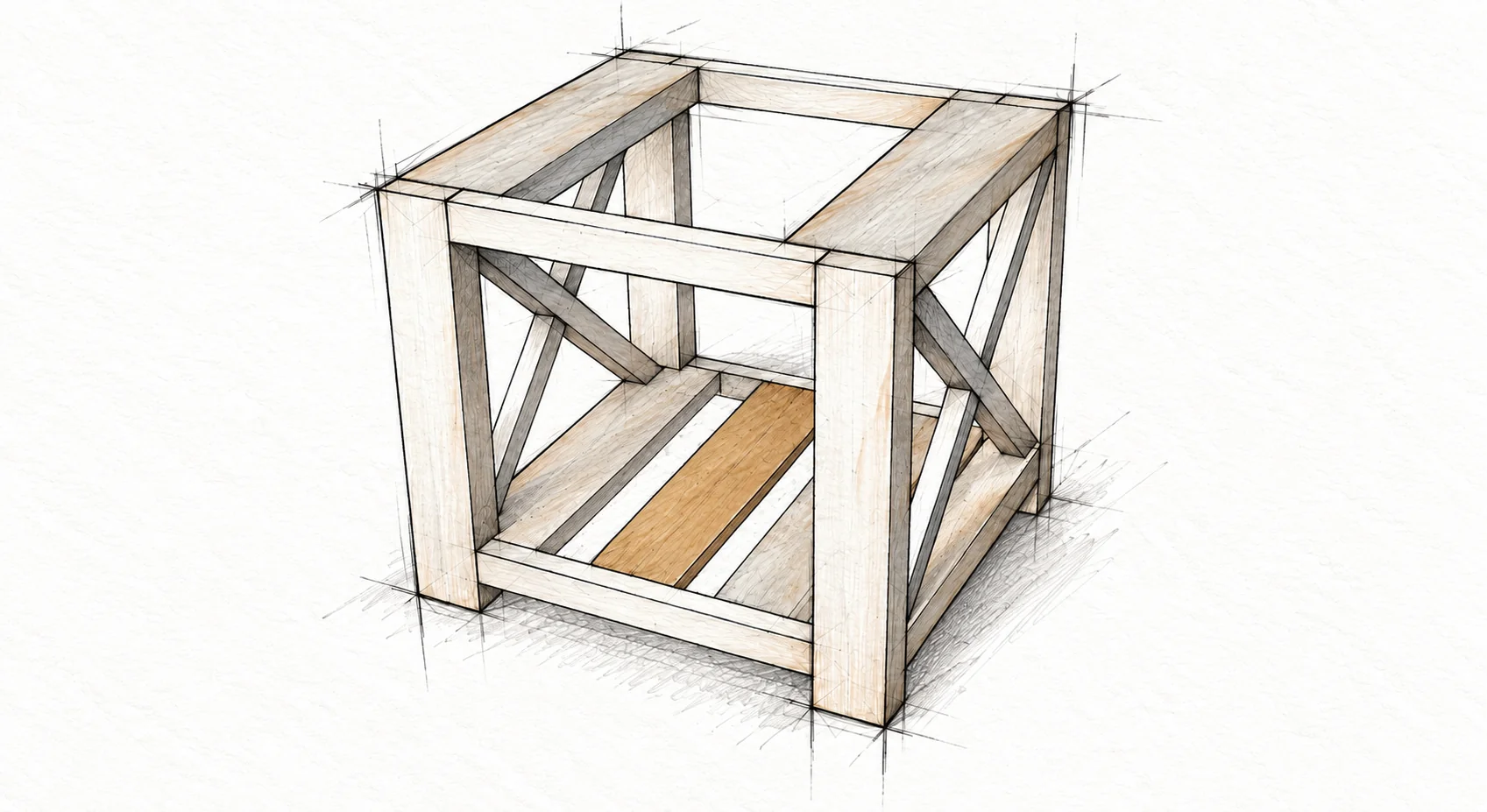 farmhouse side table — 11 illustration