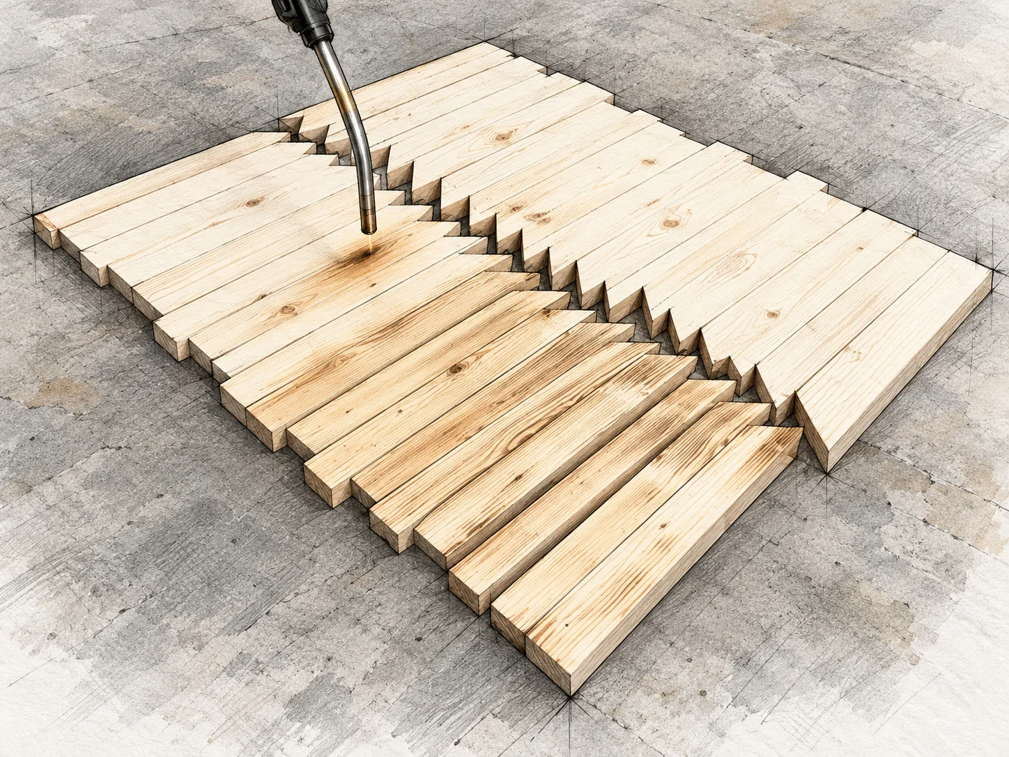 geometric hairpin coffee table — 10 illustration