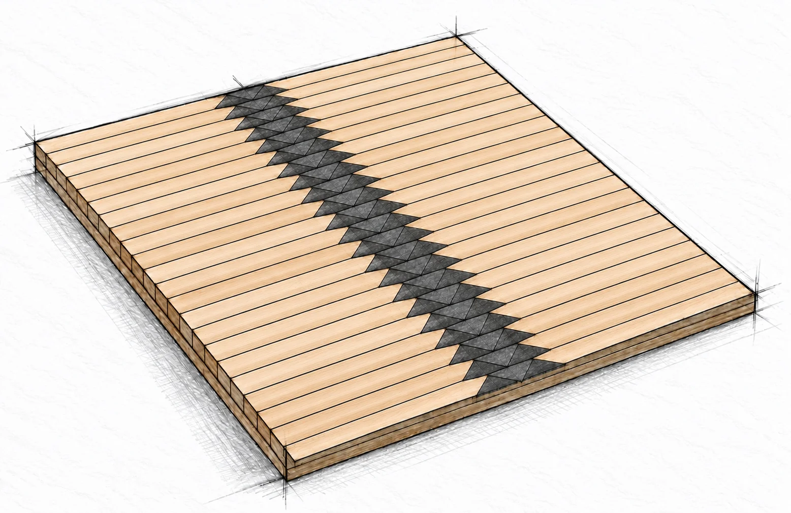 geometric hairpin coffee table — 12 illustration