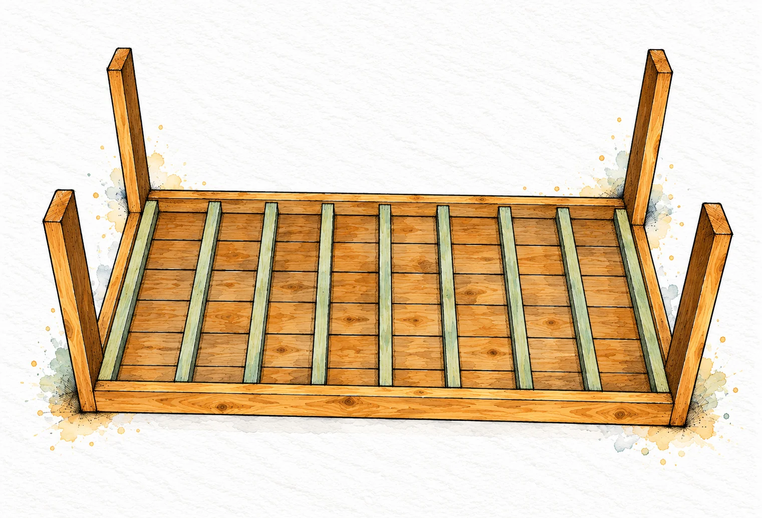 modern farm table — 12 illustration