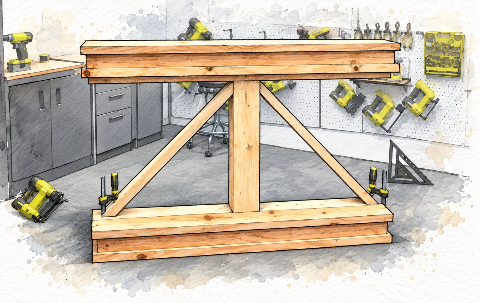 narrow truss console — 19 illustration