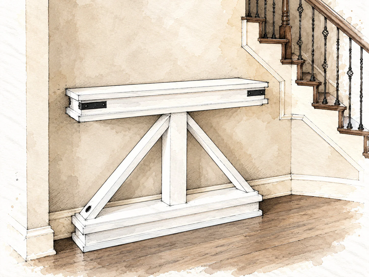 narrow truss console — 23 illustration