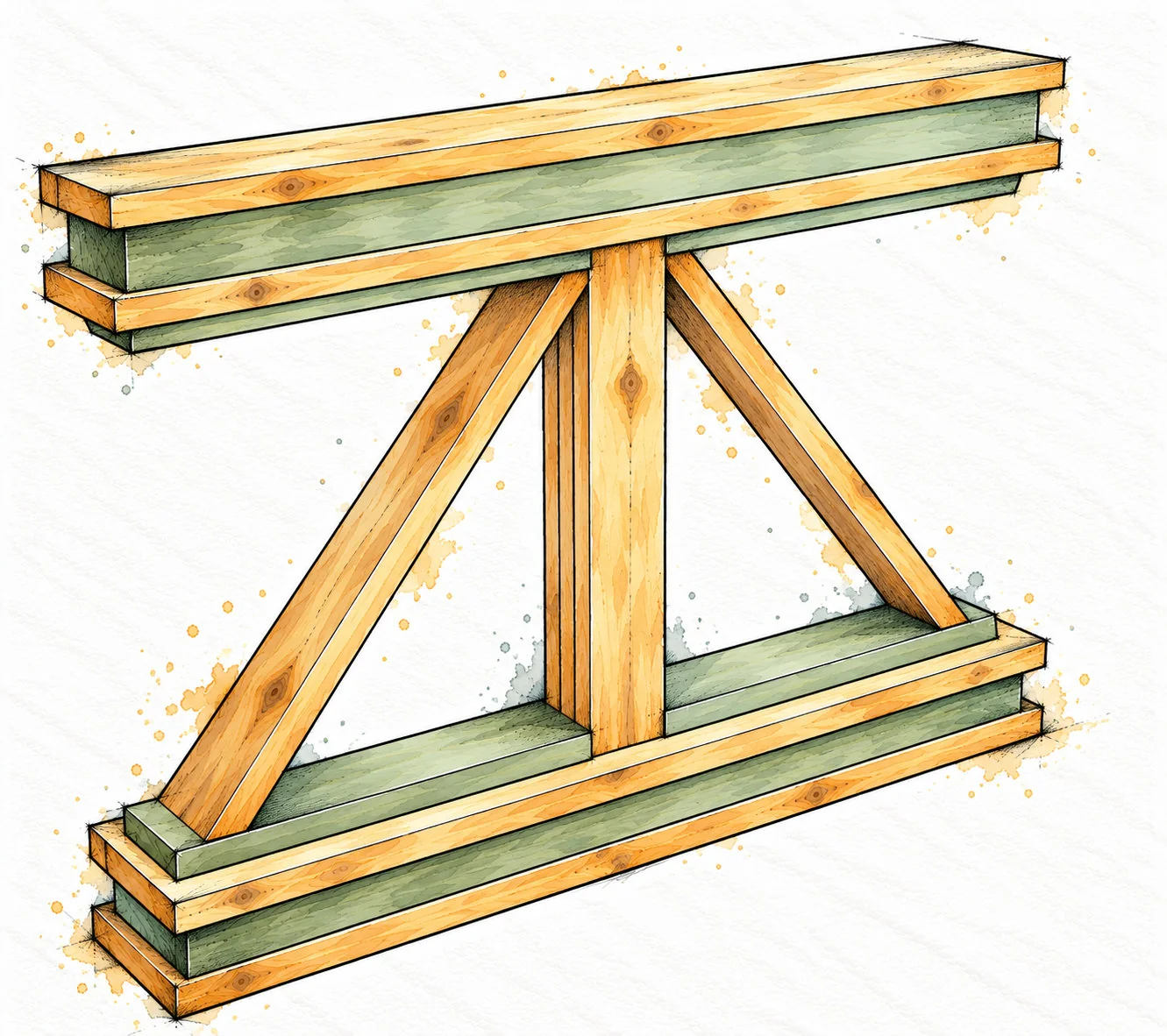 narrow truss console — 36 illustration