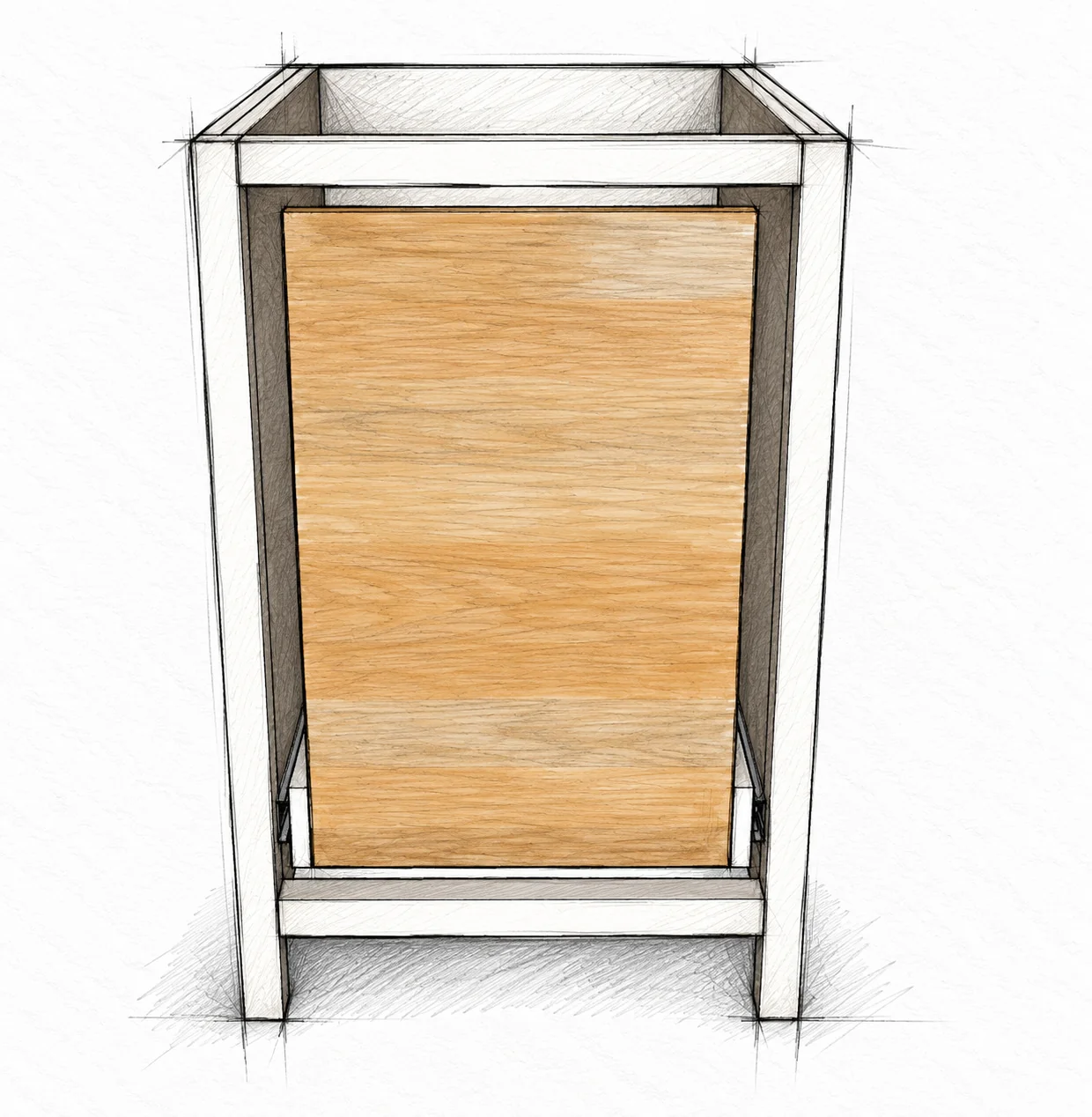 pullout bin kitchen island — 21 illustration
