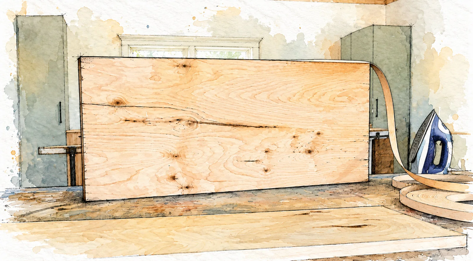 simple bench with shelf — 18 illustration