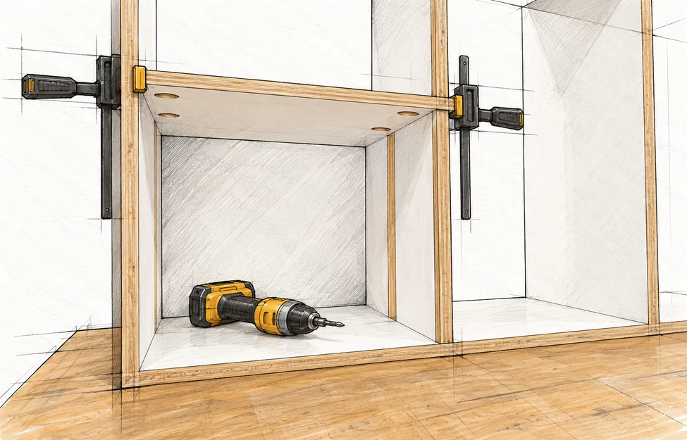 storage unit with beveled edge — 16 illustration