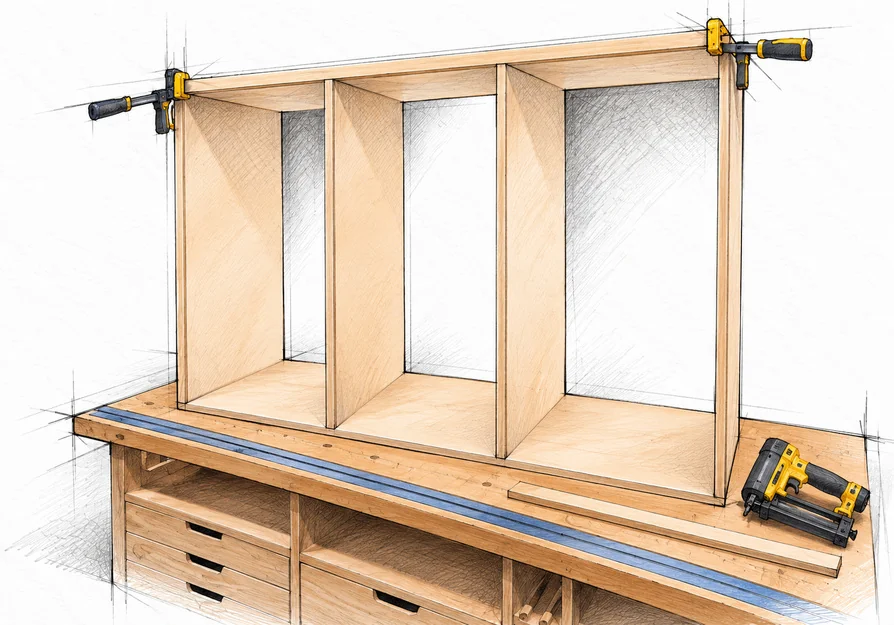 storage unit with beveled edge — 20 illustration