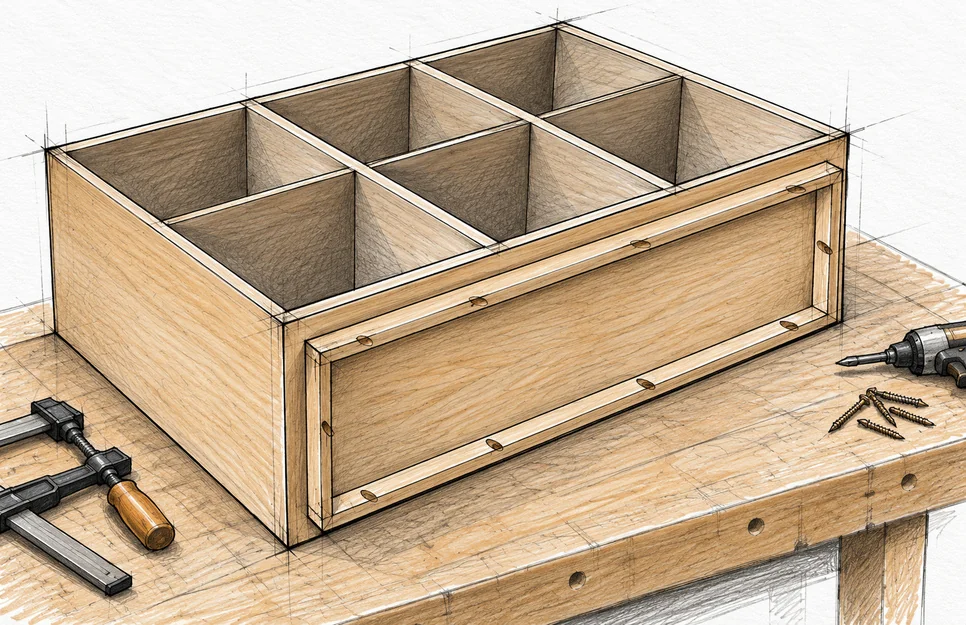 storage unit with beveled edge — 29 illustration