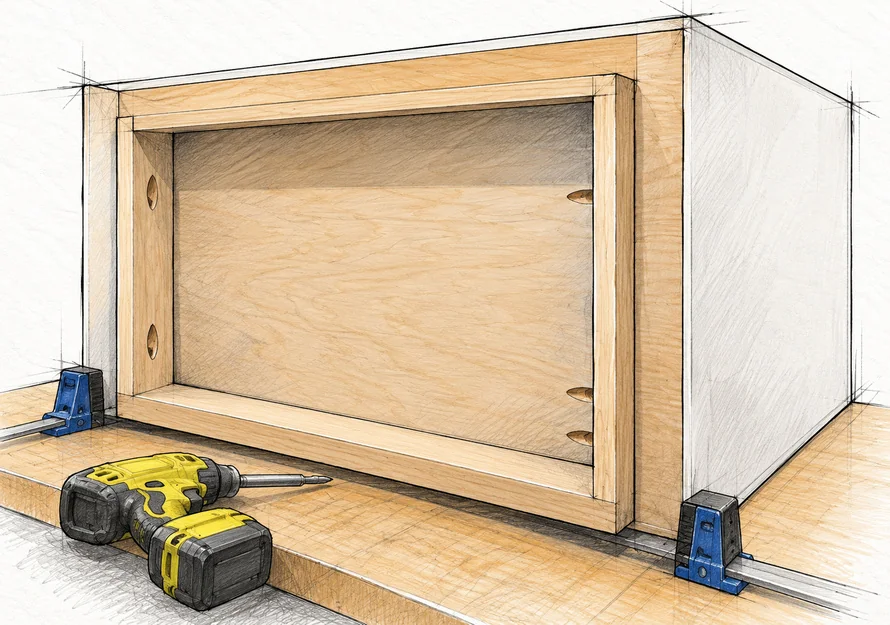 storage unit with beveled edge — 30 illustration