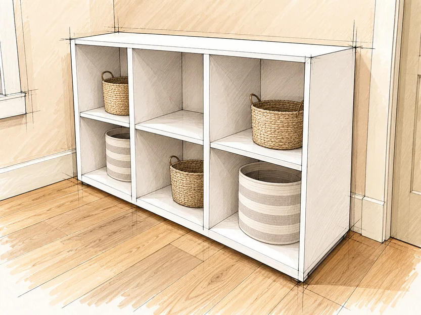 storage unit with beveled edge — 31 illustration