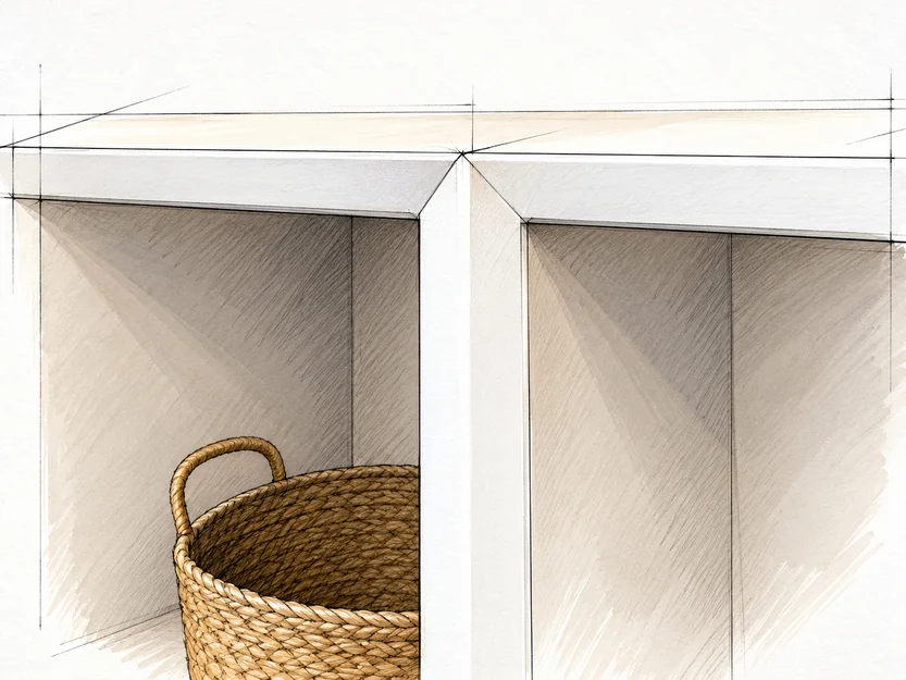 storage unit with beveled edge — 32 illustration