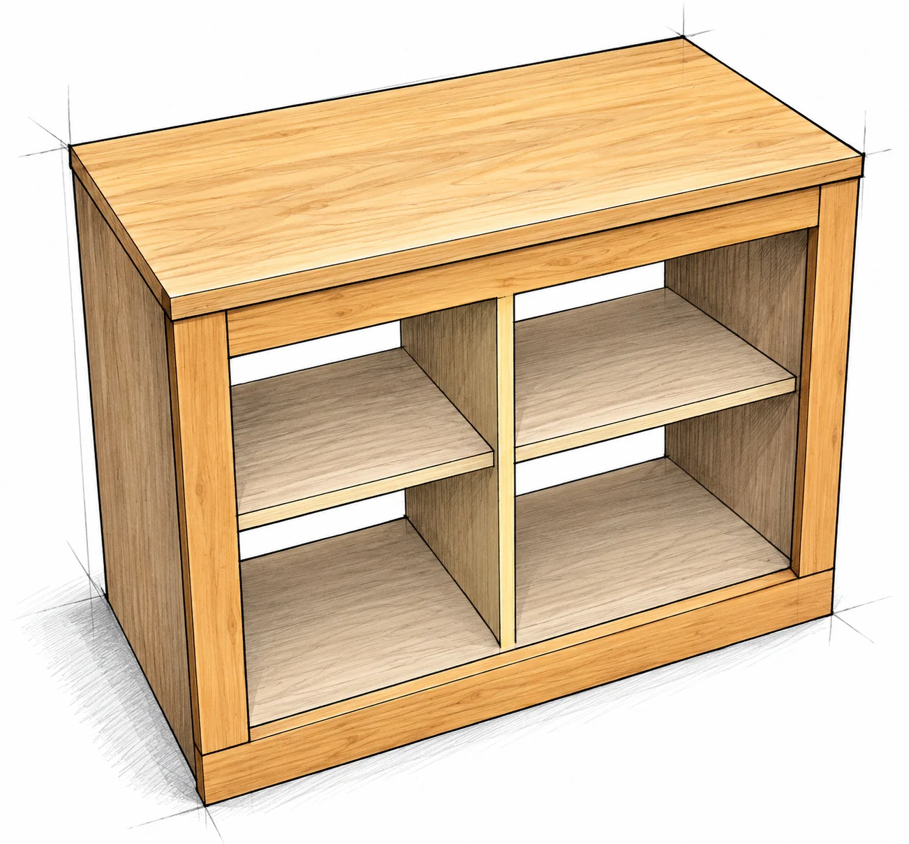 table height pantry cabinet — 15 illustration